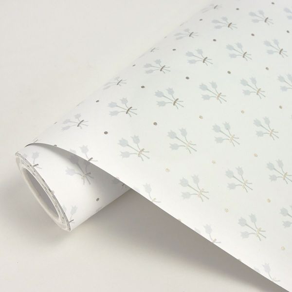 A Street Prints Lili White Miniature Floral Wallpaper