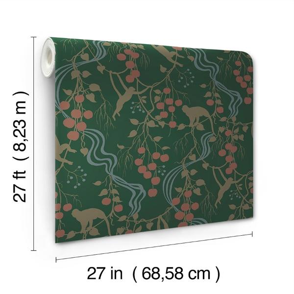 A Street Prints Linden Dark Green Jungle Canopy Wallpaper