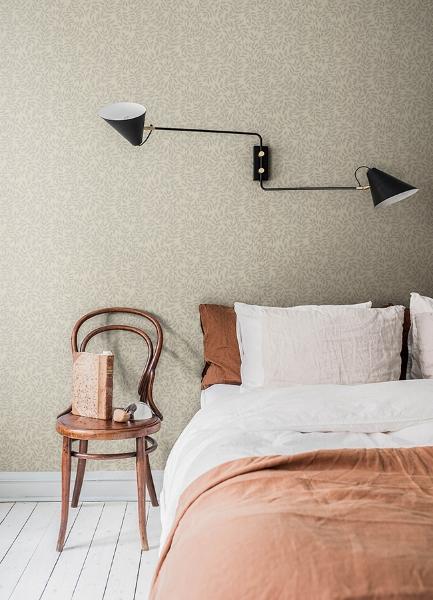 A Street Prints Lindlöv Taupe Leafy Vines Wallpaper