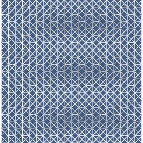 a street prints Lisbeth Navy Geometric Lattice Wallpaper