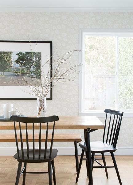 A Street Prints Lizette Cream Charming Floral Wallpaper