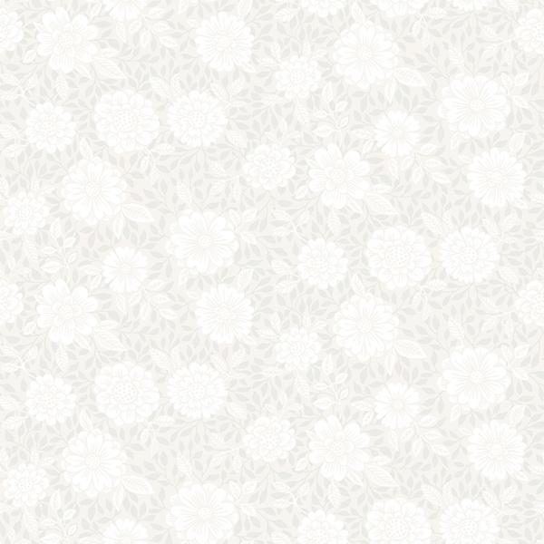 a street prints Lizette Light Grey Charming Floral Wallpaper