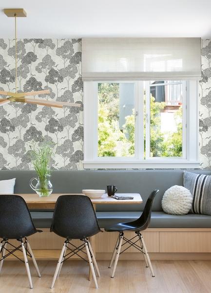 A Street Prints Lykke Black Textured Tree Wallpaper
