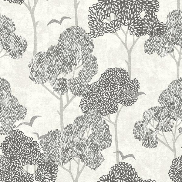 a street prints Lykke Black Textured Tree Wallpaper