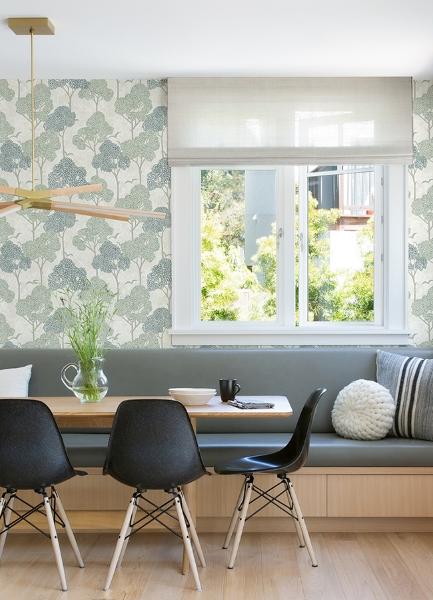 A Street Prints Lykke Green Textured Tree Wallpaper