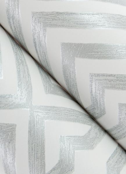 A Street Prints Lyon Silver Geometric Key Wallpaper