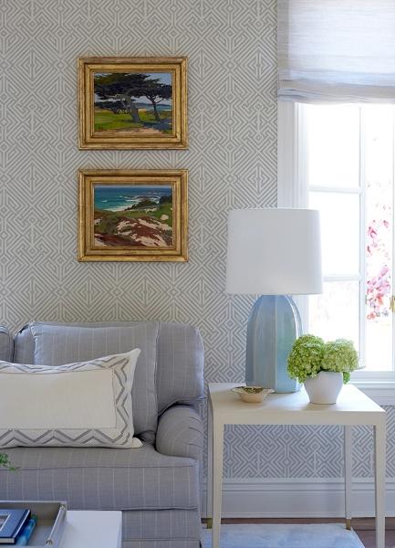 A Street Prints Lyon Silver Geometric Key Wallpaper