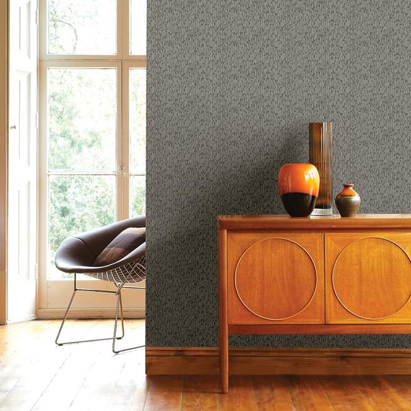 A Street Prints Mackintosh Charcoal Textural Wallpaper