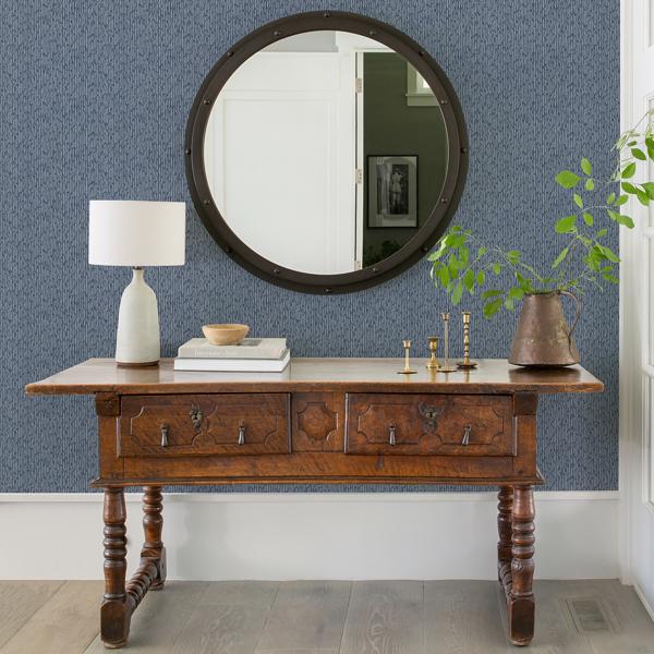 A Street Prints Mackintosh Indigo Textural Wallpaper