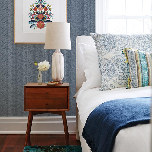 A Street Prints Mackintosh Indigo Textural Wallpaper