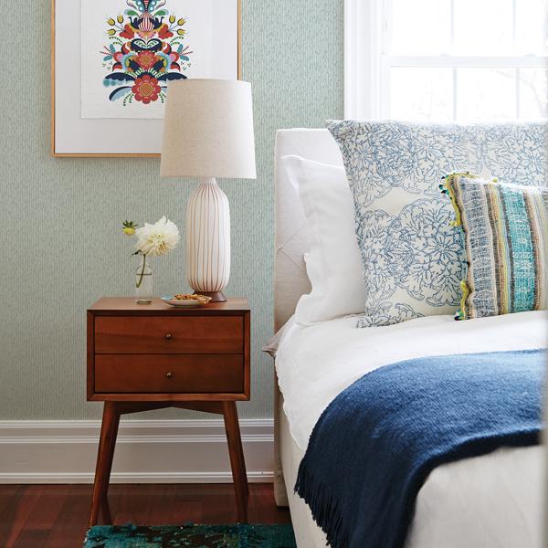 A Street Prints Mackintosh Turquoise Textural Wallpaper