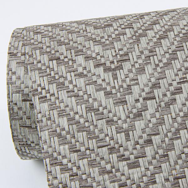 A Street Prints Madoka Dark Grey Paper Weave Grasscloth Wallpaper