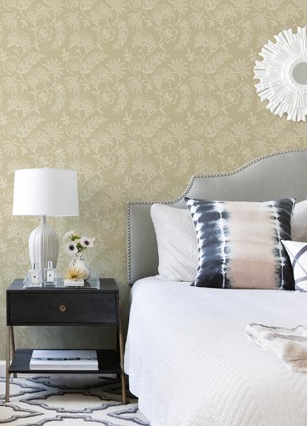 A Street Prints Maeve Butter Jacobean Trail Wallpaper