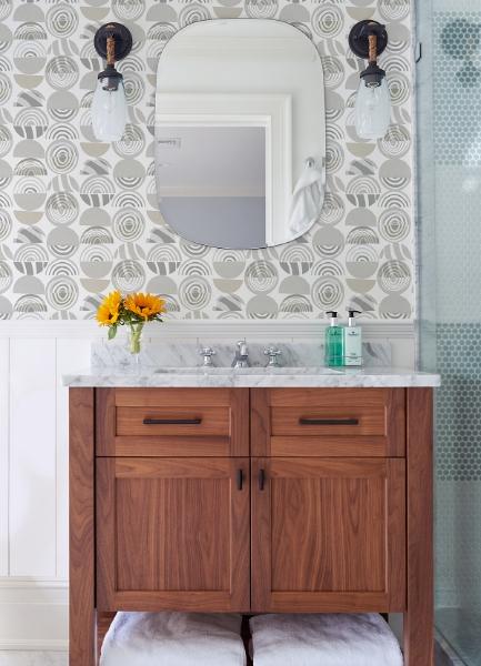 A Street Prints Mahe Light Grey Mod Geometric Wallpaper