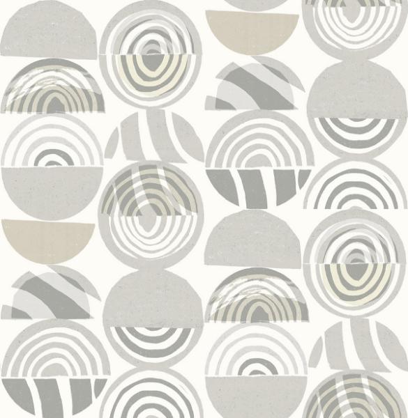 a street prints Mahe Light Grey Mod Geometric Wallpaper