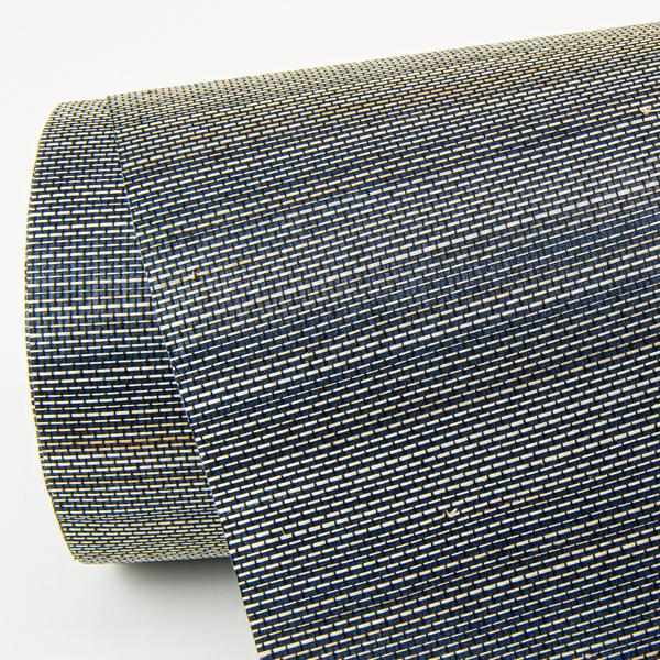 A Street Prints Mai Indigo Abaca Grasscloth Wallpaper