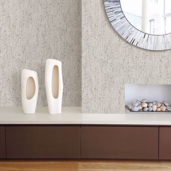 A Street Prints Malawi Light Grey Leather Texture Wallpaper
