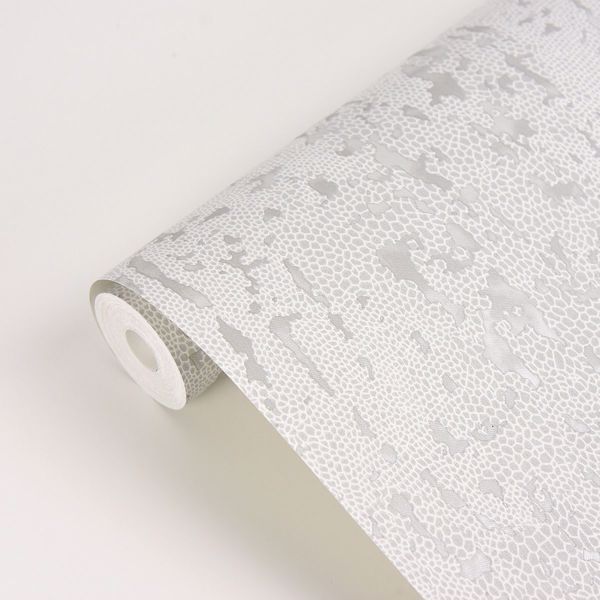 A Street Prints Malawi Light Grey Leather Texture Wallpaper