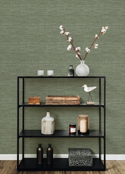 A Street Prints Malin Moss Faux Grasscloth Wallpaper