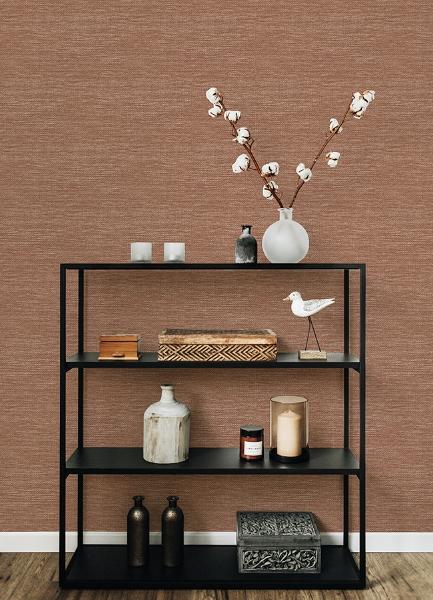 A Street Prints Malin Rust Faux Grasscloth Wallpaper