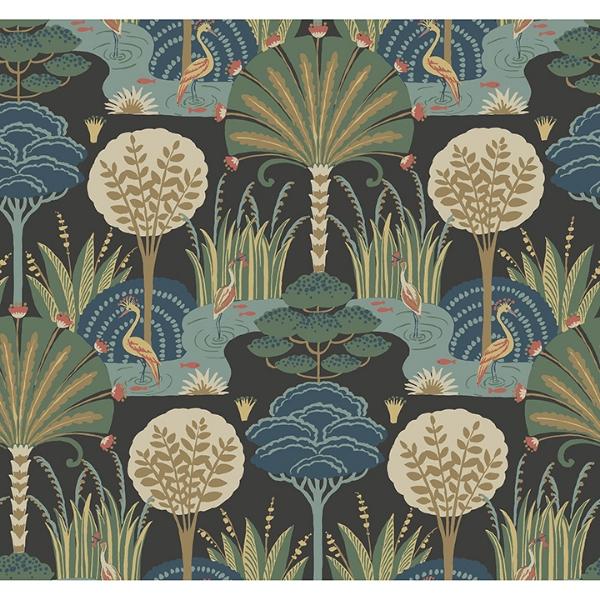 a street prints Mandeville Multicolor Tropical Paradise Wallpaper by Scott Living