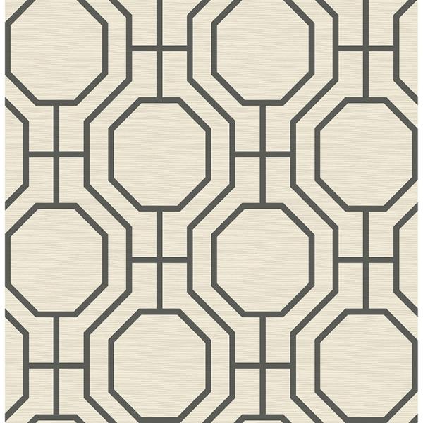a street prints Manor Black Geometric Trellis Wallpaper