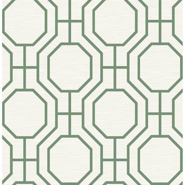 a street prints Manor Green Geometric Trellis Wallpaper