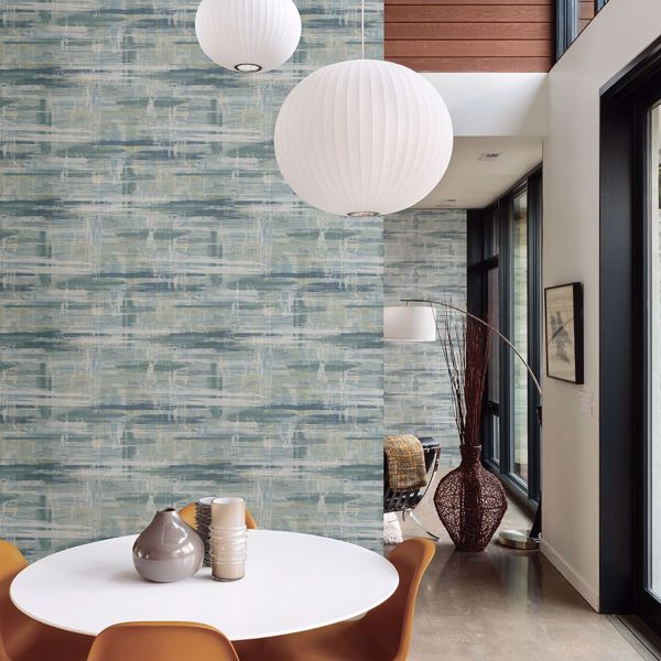 A Street Prints Marari Teal Distressed Texture Wallpaper