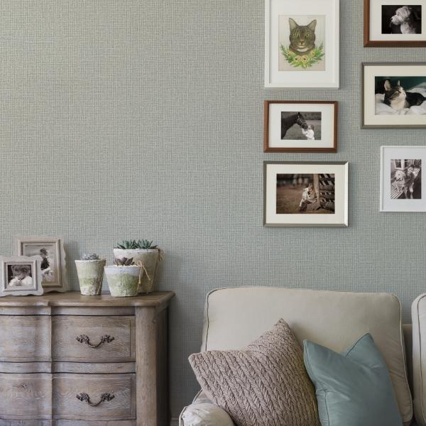 A Street Prints Marblehead Taupe Crosshatched Grasscloth Wallpaper