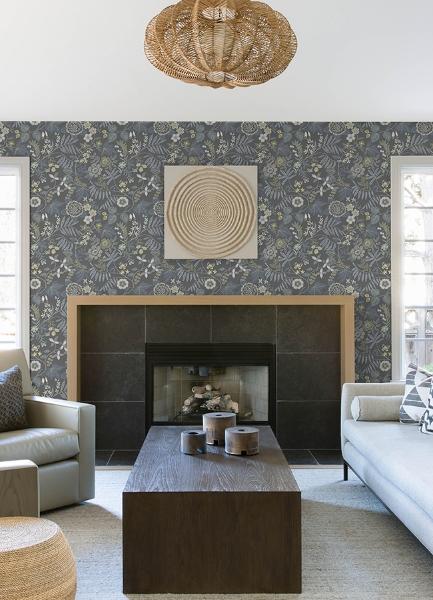 A Street Prints Marilyn Light Grey Floral Trail Wallpaper By Scott Living