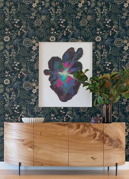 A Street Prints Marilyn Sea Green Floral Trail Wallpaper By Scott Living