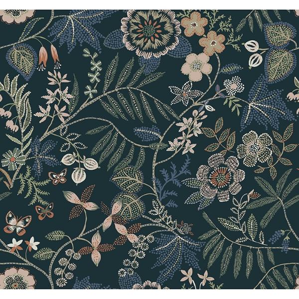 a street prints Marilyn Sea Green Floral Trail Wallpaper by Scott Living