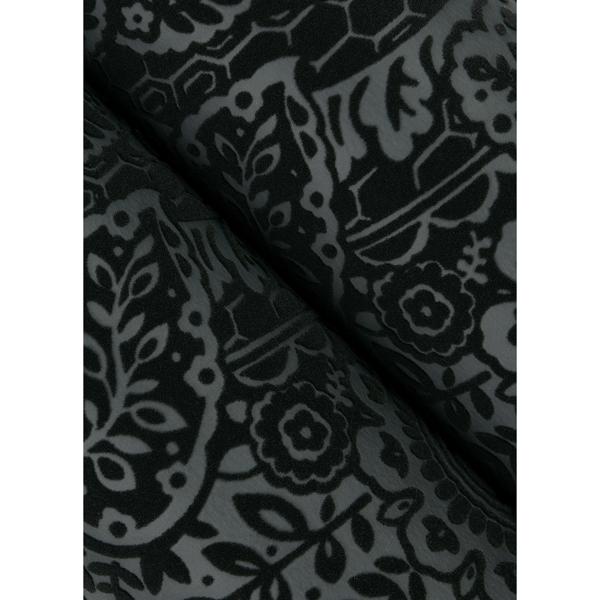 A Street Prints Maris Charcoal Flock Damask Wallpaper