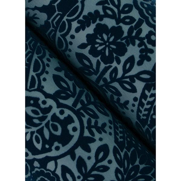 A Street Prints Maris Indigo Flock Damask Wallpaper
