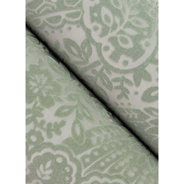 A Street Prints Maris Silver Flock Damask Wallpaper