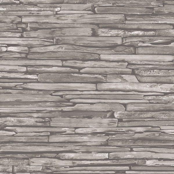 a street prints McGuire Taupe Stacked Slate Wallpaper