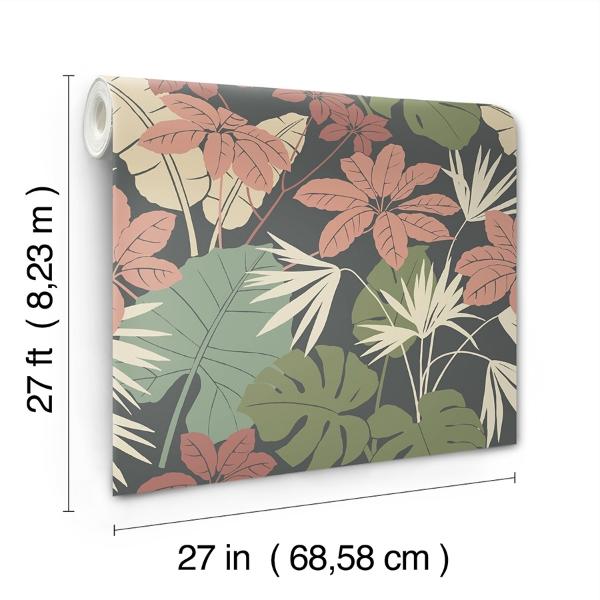 A Street Prints Medellin Black Rainforest Floor Wallpaper