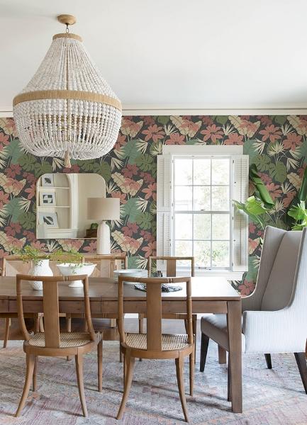 A Street Prints Medellin Black Rainforest Floor Wallpaper