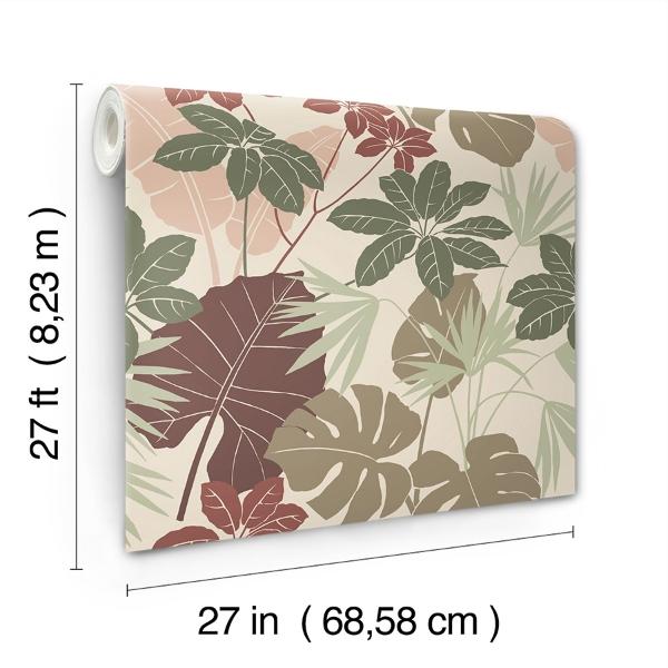 A Street Prints Medellin Neutral Rainforest Floor Wallpaper