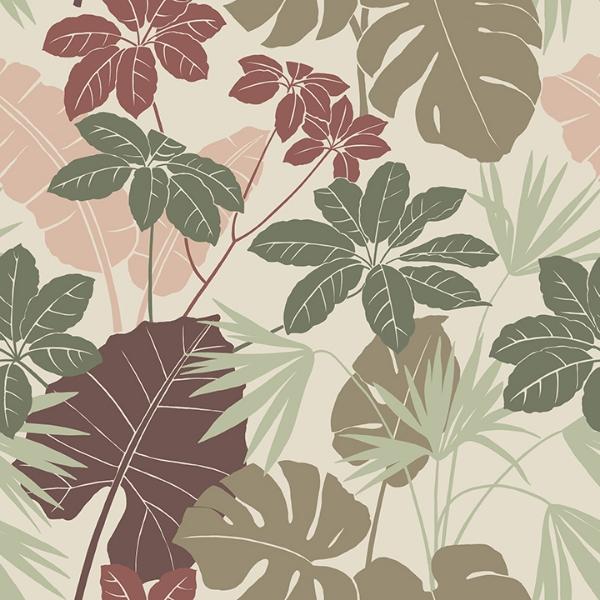 a street prints Medellin Neutral Rainforest Floor Wallpaper