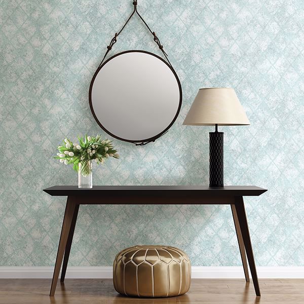 A Street Prints Mercury Glass Blue Distressed Metallic