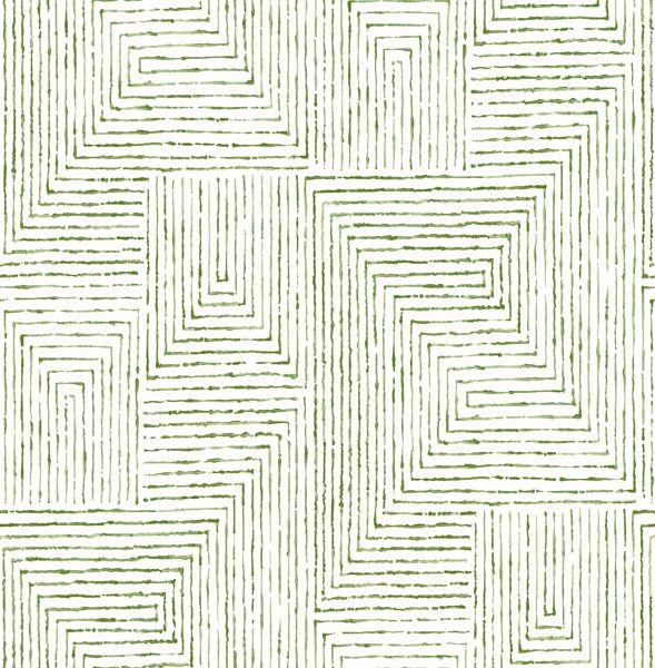 a street prints Merritt Green Geometric Wallpaper- Scott Living