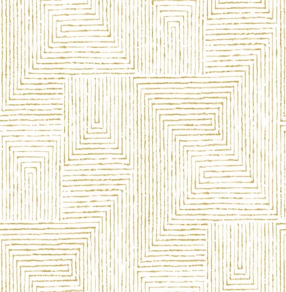 a street prints Merritt Honey Geometric Wallpaper- Scott Living