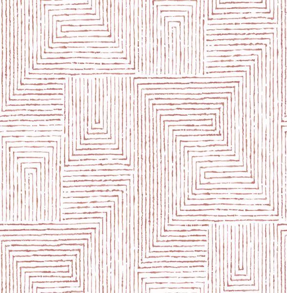 a street prints Merritt Red Geometric Wallpaper- Scott Living