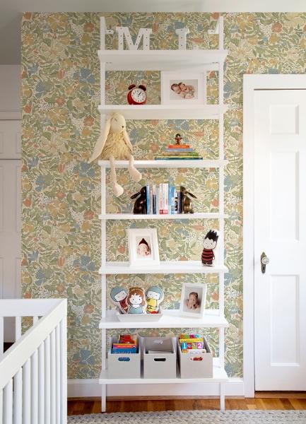 A Street Prints Midsommar Light Green Floral Medley Wallpaper