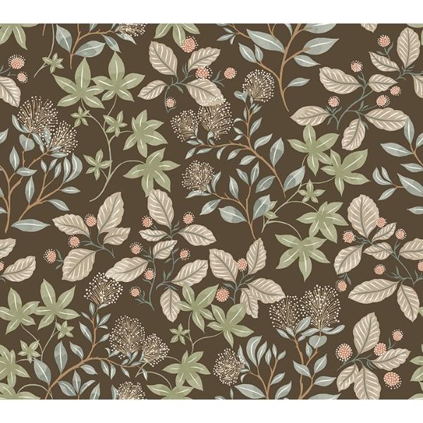 a street prints Mildred Espresso Botanical Trail Wallpaper