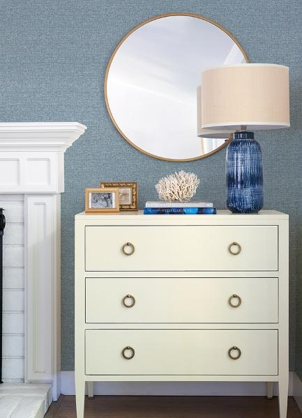 A Street Prints Minerva Denim Texture Geometric Wallpaper