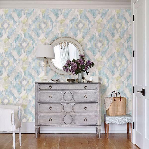 A Street Prints Mirage Aqua Wallpaper By Sarah Richardson