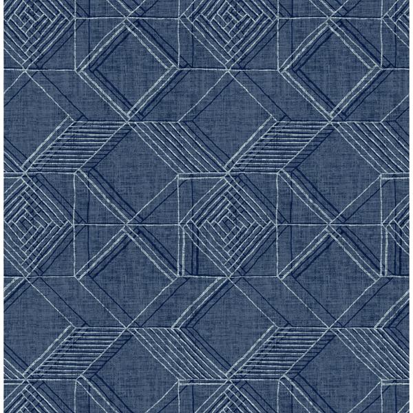 a street prints Moki Blue Lattice Geometric Wallpaper