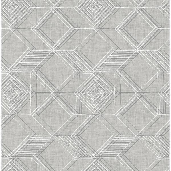 a street prints Moki Grey Lattice Geometric Wallpaper